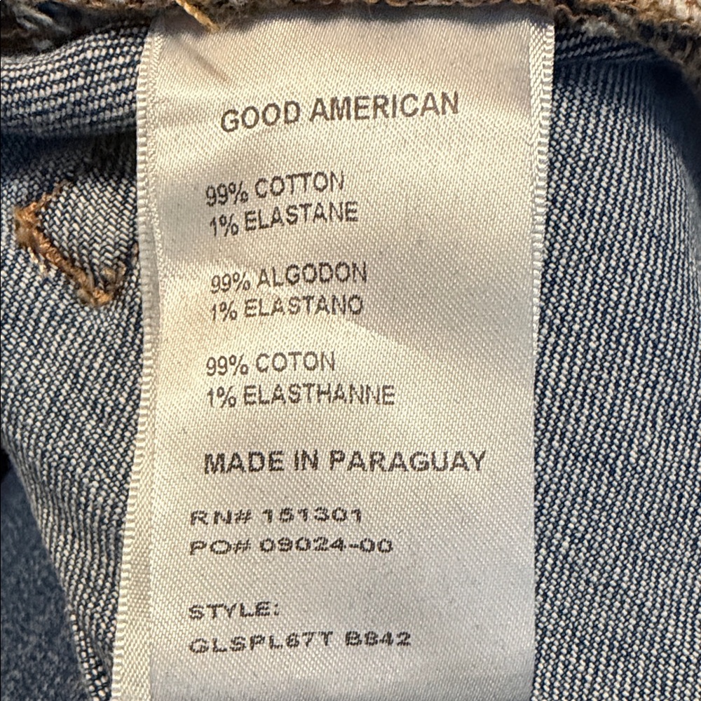 Good American good legs cigarette style GLSPL67T in Blue 842 raw hem ankle Jean - Picture 5 of 6